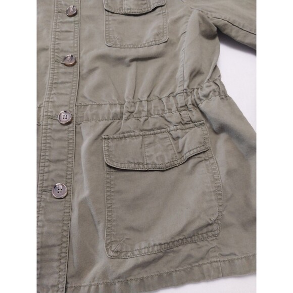 Talbots Jacket Womens Large Olive Green Pockets Utility Everyday Norm Casual - Picture 4 of 16